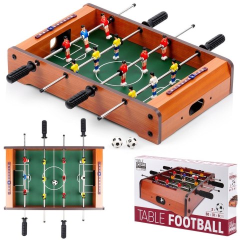 Piłkarzyki stołowe drewniane 50x31x9.5cm FREE & EASY 489324