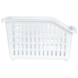 Pojemnik do przechowywania na kółkach biały wąski 13L VILDE 568039