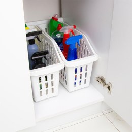 Pojemnik do przechowywania na kółkach biały wąski 13L VILDE 568039