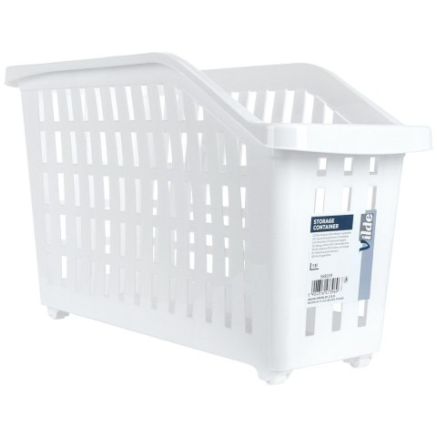 Pojemnik do przechowywania na kółkach biały wąski 13L VILDE 568039