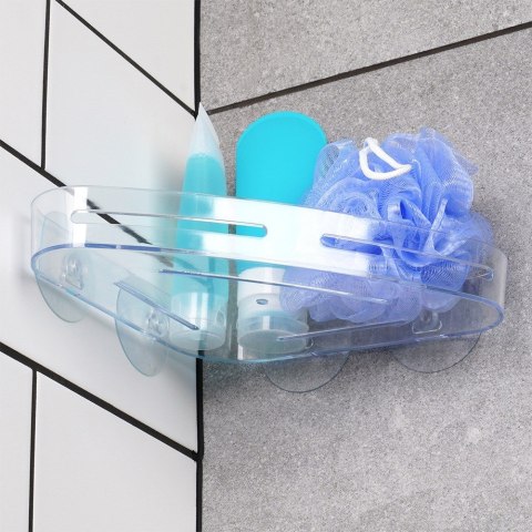 Półka pod prysznic do łazienki łazienkowa na przyssawki narożna 23x15cm BATHROOM SOLUTIONS 567001