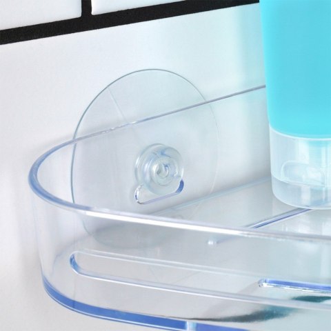Półka pod prysznic do łazienki łazienkowa na przyssawki narożna 23x15cm BATHROOM SOLUTIONS 567001