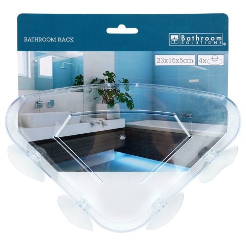 Półka pod prysznic do łazienki łazienkowa na przyssawki narożna 23x15cm BATHROOM SOLUTIONS 567001