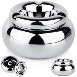 Popielniczka dolomit srebrna okrągła popielnica 11cm VILDE 489318-S