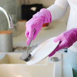 Szczotka do mycia naczyń silikonowa 22.5cm szara ORION 710496