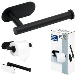 Uchwyt wieszak na papier toaletowy stalowy czarny VILDE 568070