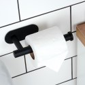 Uchwyt wieszak na papier toaletowy stalowy czarny VILDE 568070