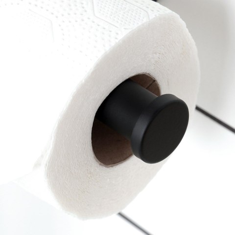 Uchwyt wieszak na papier toaletowy stalowy czarny VILDE 568070