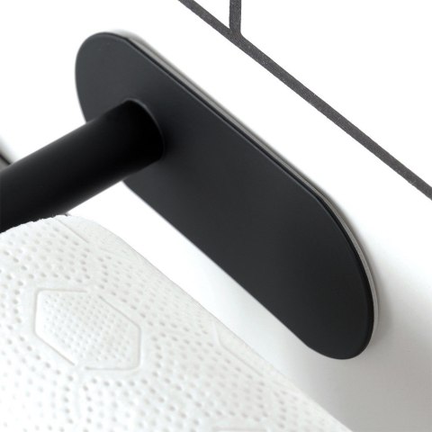 Uchwyt wieszak na papier toaletowy stalowy czarny VILDE 568070