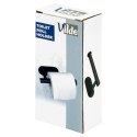 Uchwyt wieszak na papier toaletowy stalowy czarny VILDE 568070