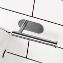 Uchwyt wieszak na papier toaletowy stalowy srebrny VILDE 568072
