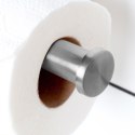Uchwyt wieszak na papier toaletowy stalowy srebrny VILDE 568072