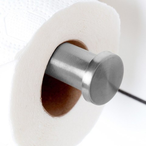 Uchwyt wieszak na papier toaletowy stalowy srebrny VILDE 568072