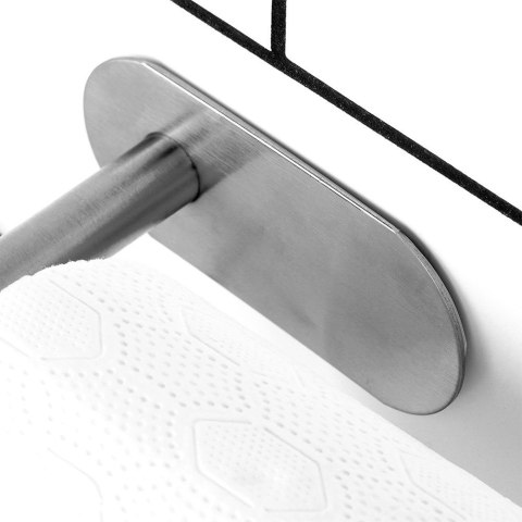 Uchwyt wieszak na papier toaletowy stalowy srebrny VILDE 568072