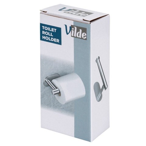 Uchwyt wieszak na papier toaletowy stalowy srebrny VILDE 568072