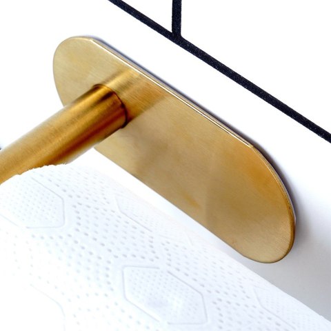 Uchwyt wieszak na papier toaletowy stalowy złoty VILDE 568071