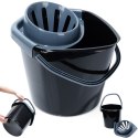 Wiadro do mopa z wyciskaczem plastikowe czarne 10L VILDE 779081