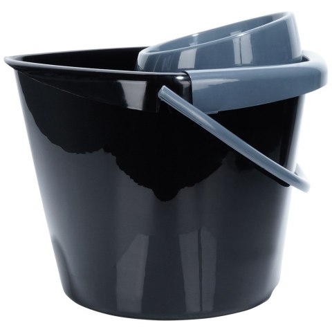 Wiadro do mopa z wyciskaczem plastikowe czarne 10L VILDE 779081