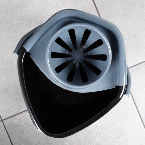 Wiadro do mopa z wyciskaczem plastikowe czarne 10L VILDE 779081
