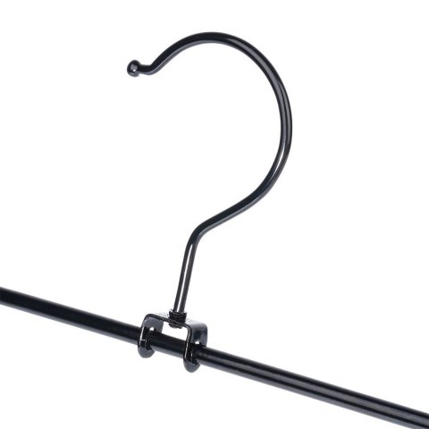 Wieszak na spodnie metalowy czarny z klipsami 3 sztuki VILDE 569978