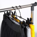 Wieszak na spodnie metalowy czarny z klipsami 3 sztuki VILDE 569978
