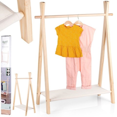 Wieszak stojący na ubrania drewniany 80.5x30x100cm KIDS COLLECTION 566004
