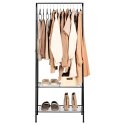 Wieszak stojący na ubrania metalowy czarny 153cm VILDE 568004