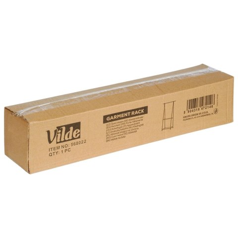 Wieszak stojący na ubrania metalowy czarny na kółkach 88x44x160cm VILDE 568022