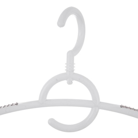 Wieszaki na ubrania białe obrotowe antypoślizgowe 4 sztuki ORION 830746
