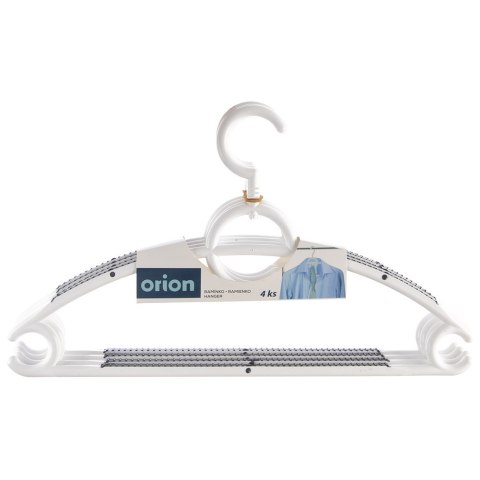 Wieszaki na ubrania białe obrotowe antypoślizgowe 4 sztuki ORION 830746