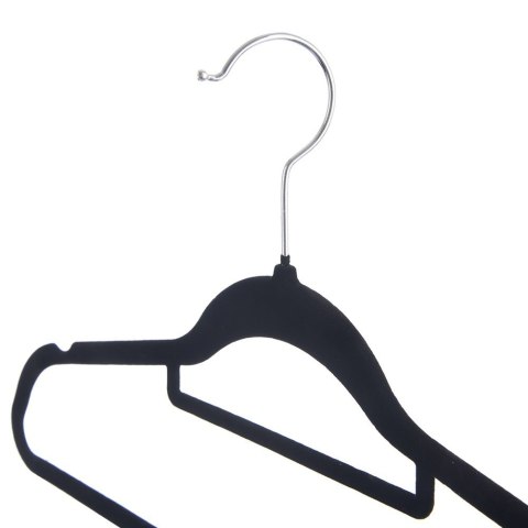 Wieszaki na ubrania welurowe czarne obrotowe 45x23.5cm 5 sztuk ORION 830747