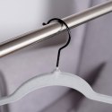Wieszaki na ubrania welurowe szare obrotowe 45x24.5cm 10 sztuk VILDE 569964