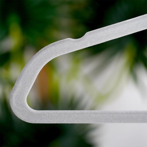 Wieszaki na ubrania welurowe szare obrotowe 45x24.5cm 10 sztuk VILDE 569964