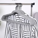 Wieszaki na ubrania welurowe szare obrotowe 45x24.5cm 10 sztuk VILDE 569964