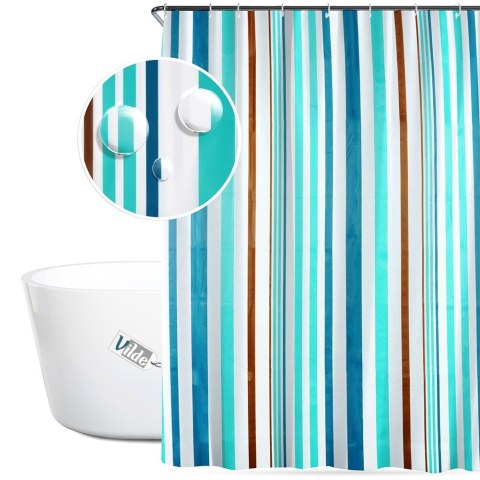 Zasłona prysznicowa pod prysznic na haczyki wodoodporna 180x180cm VILDE 568063