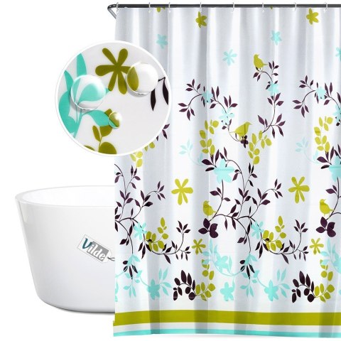 Zasłona prysznicowa pod prysznic na haczyki wodoodporna 180x180cm VILDE 568066