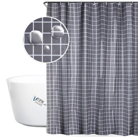 Zasłona prysznicowa pod prysznic na haczyki wodoodporna 180x180cm VILDE 568068