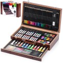 Zestaw artystyczny do malowania w drewnianej walizce 112-ele ARTIST 489322