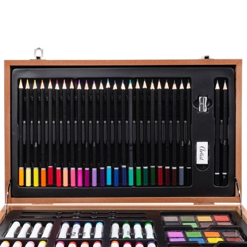 Zestaw artystyczny do malowania w drewnianej walizce 112-ele ARTIST 489322