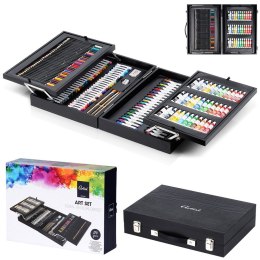 Zestaw artystyczny do malowania w drewnianej walizce 174-ele ARTIST 489321