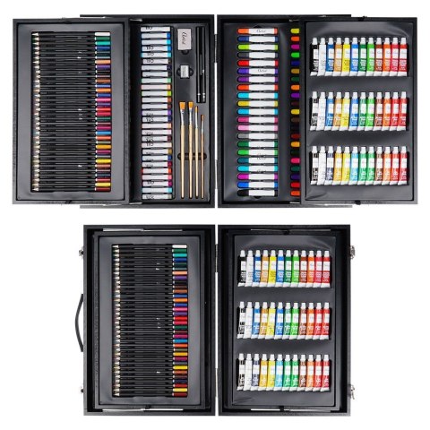 Zestaw artystyczny do malowania w drewnianej walizce 174-ele ARTIST 489321