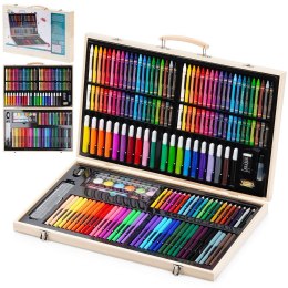 Zestaw artystyczny do malowania w drewnianej walizce 180-ele FREE & EASY 489323