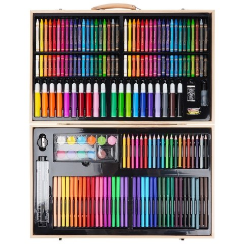 Zestaw artystyczny do malowania w drewnianej walizce 180-ele FREE & EASY 489323