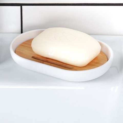 Zestaw łazienkowy do łazienki dozownik kubek biały 6-ele VILDE 568054