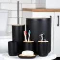 Zestaw łazienkowy do łazienki dozownik kubek czarny 6-ele VILDE 568053