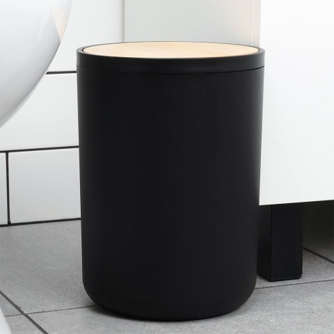 Zestaw łazienkowy do łazienki dozownik kubek czarny 6-ele VILDE 568053