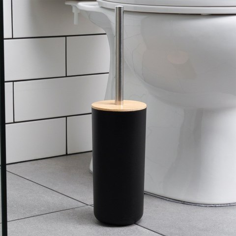 Zestaw łazienkowy do łazienki dozownik kubek czarny 6-ele VILDE 568053