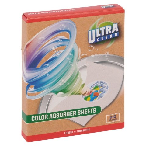 Chusteczki listki do prania wyłapujące kolor 12 sztuk ULTRA CLEAN 779098