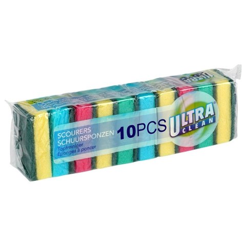 Gąbka kuchenna do naczyń gąbki zestaw komplet gąbek 10 sztuk ULTRA CLEAN 779090