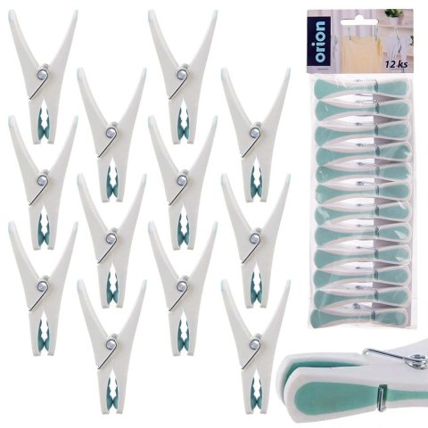 Klamerki na pranie do prania plastikowe 12 sztuk ORION 531155